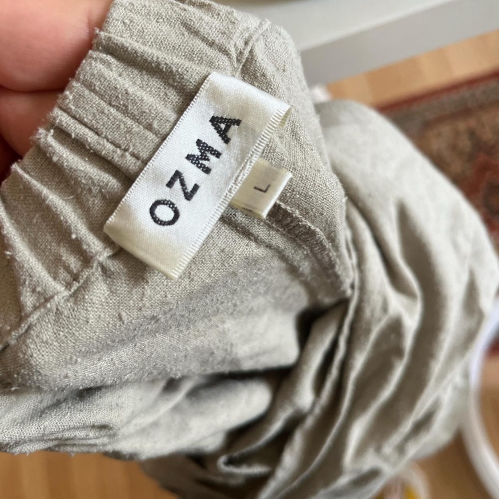 Sage Green Silk Noil Ozma Jumpsuit
